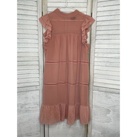 WHO WHAT WEAR Ruffle Prairie Dress Size M NWOT - Picture 1 of 6